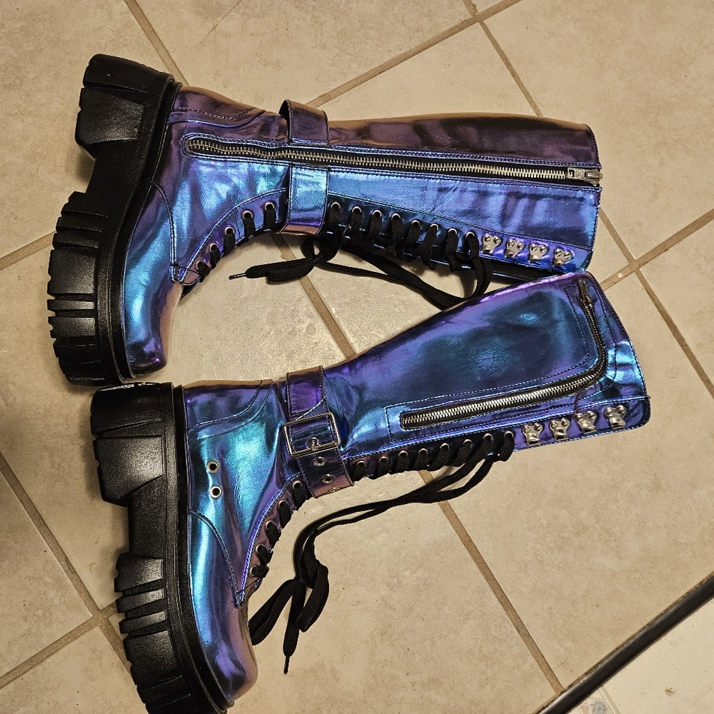 Current Mood Prism Mind Obsidian Pocket Combat Boots